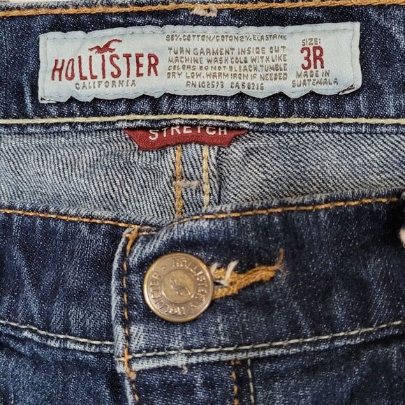 Hollister size 3R long denim raw hem shorts - Picture 3 of 5